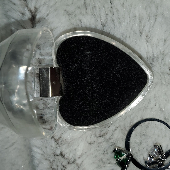 3 NEW 6-Prong Silver Bling Rings/Clear-Green-Purple/Large Showy Cut Glass-Sz 9.5 - Picture 8 of 12